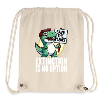 Aussterben ist keine Option Dinosaurier Umwelt - Stanley/Stella recycelter Gym Bag - Naturweiß - Vorne