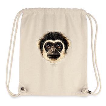 Gibbon Monkey Whitehand Gibbon Monkey Cute Lar Gibbons - Stanley/Stella Recycled Gym Bag - natural - Front