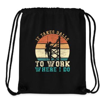Industriekletterer Tower Climber Industrieklettern - Stanley/Stella recycelter Gym Bag - Schwarz - Vorne
