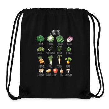 Januar Saisonale Obst- und Gemüsecollage - Stanley/Stella recycelter Gym Bag - Schwarz - Vorne