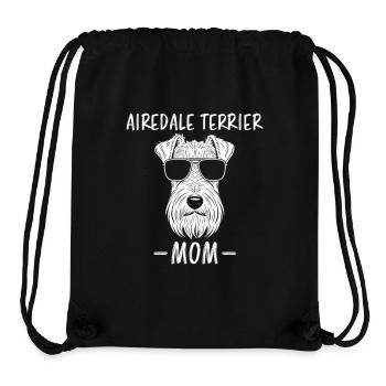 Best Airedale Terrier Mom Ever Fun Saying Gift - Stanley/Stella Recycled Gym Bag - black - Front