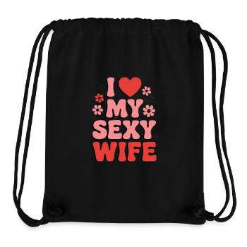 I Love My Wife (80s Retro) - Stanley/Stella recycelter Gym Bag - Schwarz - Vorne