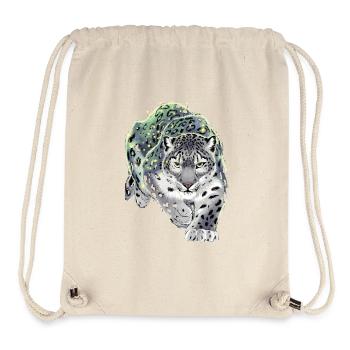 Schneeleopard Leopard Raubkatze - Stanley/Stella recycelter Gym Bag - Naturweiß - Vorne