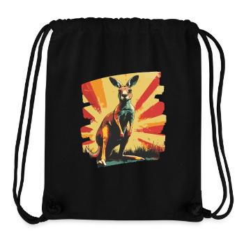 Känguru - Stanley/Stella recycelter Gym Bag - Schwarz - Vorne