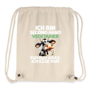 Second Hand Vegetarier - Stanley/Stella recycelter Gym Bag - Naturweiß - Vorne