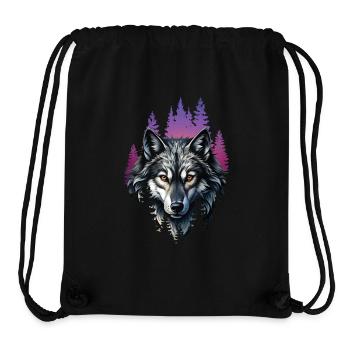 Wolf Liebhaber Wildtier Kunst Wolf Bunt Tier - Stanley/Stella recycelter Gym Bag - Schwarz - Vorne
