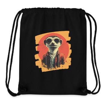 Erdmännchen Retro - Stanley/Stella recycelter Gym Bag - Schwarz - Vorne