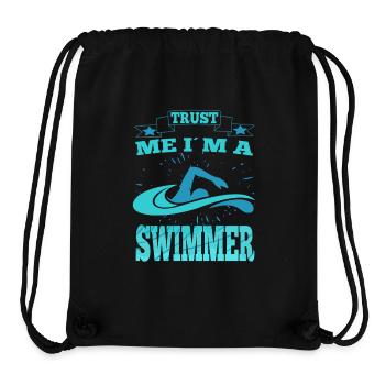 Natation Dire Fais-moi confiance, je suis un nageur - Sac à cordon recyclé Stanley/Stella - noir - Devant