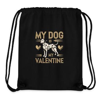 My Dog Is My Valentine | Dalmatian Valentine's Day - Stanley/Stella Recycled Gym Bag - black - Front