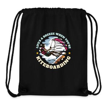 Kiteboarding Life's A Breeze When Water Sports - Stanley/Stella recycelter Gym Bag - Schwarz - Vorne