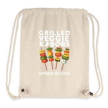 Gegrillte Gemüsespieße Glück Am Spieß - Stanley/Stella recycelter Gym Bag - Naturweiß - Vorne