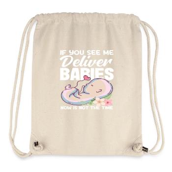 Hebamme Sieht Man Mich Babys Entbinden - Stanley/Stella recycelter Gym Bag - Naturweiß - Vorne