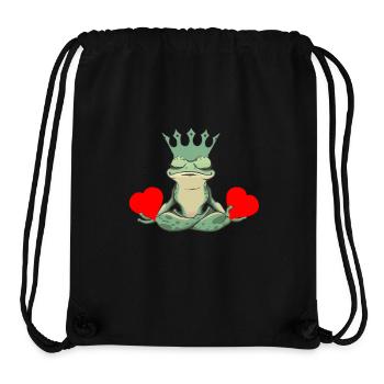 Valentin Frosch Frösche Herz Kröte König - Stanley/Stella recycelter Gym Bag - Schwarz - Vorne
