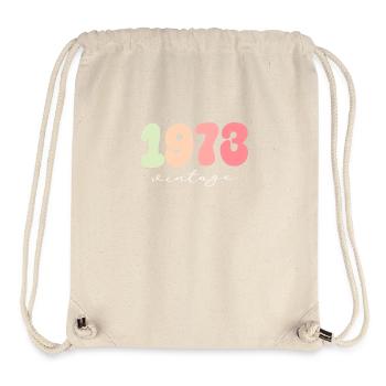 Date de naissance Année de naissance 1973 - Sac à cordon recyclé Stanley/Stella - blanc naturel - Devant