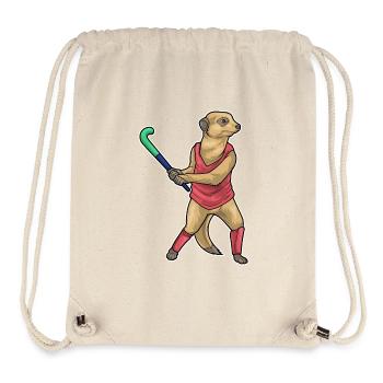Erdmännchen Feldhockey Hockeyschläger - Stanley/Stella recycelter Gym Bag - Naturweiß - Vorne