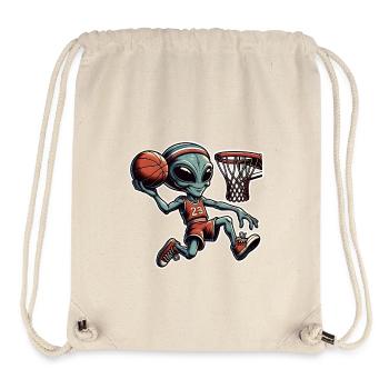 Alien Basketball Dunking - Stanley/Stella Recycled Gym Bag - natural - Front