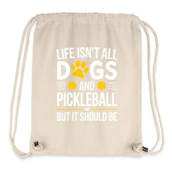 Pickleball Saying Dog Funny Pickleball Gift - Stanley/Stella Recycled Gym Bag - natural - Front