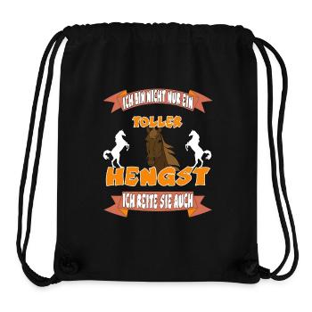 Pferd Hengst Reiter Spruch Lustig Natur Pferde - Stanley/Stella recycelter Gym Bag - Schwarz - Vorne