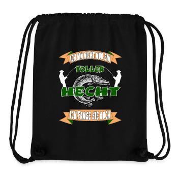 Hecht Angler Mann Cool Lustig Spruch Fisch Angel - Stanley/Stella recycelter Gym Bag - Schwarz - Vorne