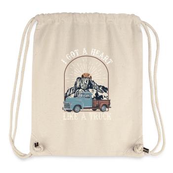 Ich habe ein Herz wie ein Truck - Stanley/Stella recycelter Gym Bag - Naturweiß - Vorne