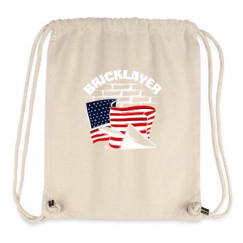 Maurer American Pride Flag Design - Stanley/Stella recycelter Gym Bag - Naturweiß - Vorne