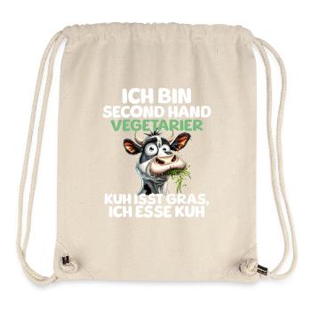 Second Hand Vegetarier - Stanley/Stella recycelter Gym Bag - Naturweiß - Vorne