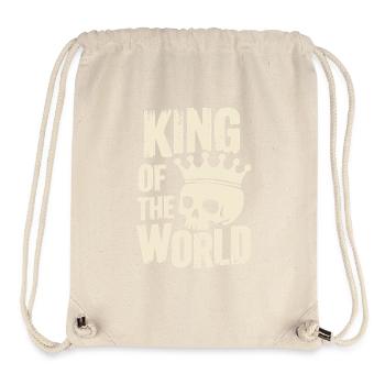 Totenkopf mit Krone King of the World - Stanley/Stella recycelter Gym Bag - Naturweiß - Vorne