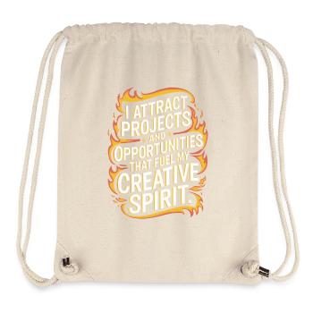 Ich Ziehe Projekte Und Chancen An Für Meine - Stanley/Stella recycelter Gym Bag - Naturweiß - Vorne