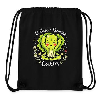 Salat Romaine Calm – Lustiger Salat Yoga - Stanley/Stella recycelter Gym Bag - Schwarz - Vorne