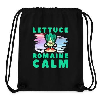 Lettuce Romaine Calm – Funny Salad - Stanley/Stella Recycled Gym Bag - black - Front