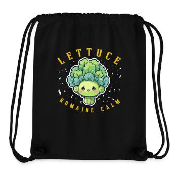 Lettuce Romaine Calm – Funny Salad - Stanley/Stella Recycled Gym Bag - black - Front