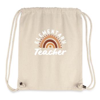 Grundschullehrerin Retro-regenbogen-design - Stanley/Stella recycelter Gym Bag - Naturweiß - Vorne