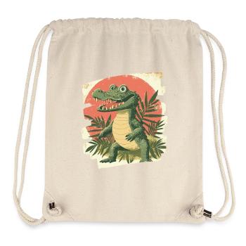 Krokodil - Stanley/Stella recycelter Gym Bag - Naturweiß - Vorne