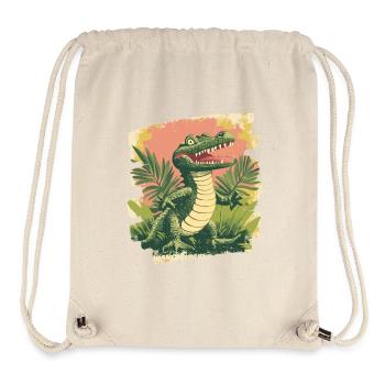 Krokodil - Stanley/Stella recycelter Gym Bag - Naturweiß - Vorne