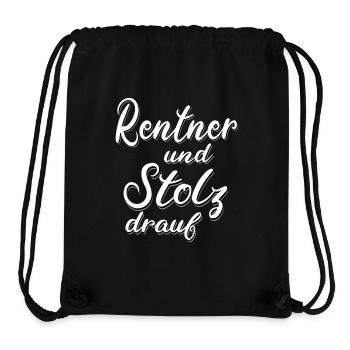 Rentner Ruhestand Alter Mann Geschenk Humor Spruch - Stanley/Stella recycelter Gym Bag - Schwarz - Vorne