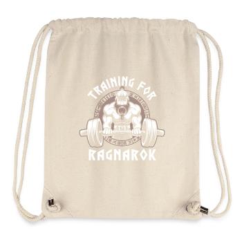 Training for Ragnarok Funny Viking Gym Humor - Stanley/Stella Recycled Gym Bag - natural - Front