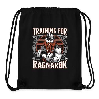 Training for Ragnarok Funny Viking Gym Humor - Stanley/Stella Recycled Gym Bag - black - Front