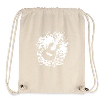 Ukulélé drôle - Sac à cordon recyclé Stanley/Stella - blanc naturel - Devant