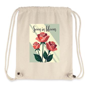 Soon in Bloom Rosenmotiv - Stanley/Stella recycelter Gym Bag - Naturweiß - Vorne
