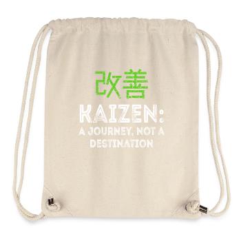 Kaizen : un voyage, pas une destination - Sac à cordon recyclé Stanley/Stella - blanc naturel - Devant