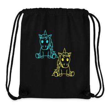 Unicorn Retro Vintage 80s 90s Unicorns Horse - Stanley/Stella Recycled Gym Bag - black - Front