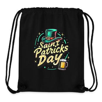 Saint Patrick`s Day Beer - Stanley/Stella recycelter Gym Bag - Schwarz - Vorne