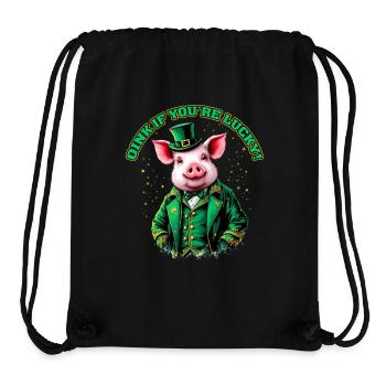 Oink, du hast Glück - Stanley/Stella recycelter Gym Bag - Schwarz - Vorne
