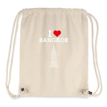 I Love Bangkok Empire Cool Thailand Staatsflagge Wortspiel - Stanley/Stella recycelter Gym Bag - Naturweiß - Vorne