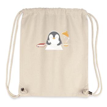 Writing Penguin Writer Author Motif - Stanley/Stella Recycled Gym Bag - natural - Front