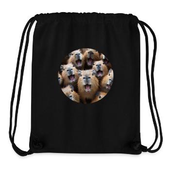 Wasserschwein - Stanley/Stella recycelter Gym Bag - Schwarz - Vorne