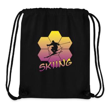 Ski fahren - Stanley/Stella recycelter Gym Bag - Schwarz - Vorne
