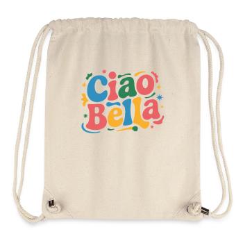 Ciao Bella - Sac à cordon recyclé Stanley/Stella - blanc naturel - Devant