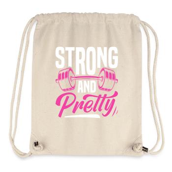 Stark und Schön Fitness Spruchdesign - Stanley/Stella recycelter Gym Bag - Naturweiß - Vorne