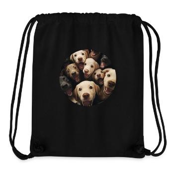 Labrador Retriever - Stanley/Stella recycelter Gym Bag - Schwarz - Vorne